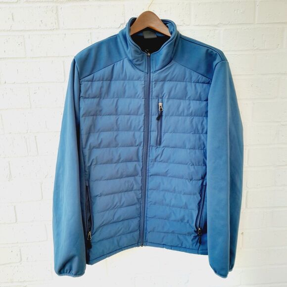 32Degrees Full Zip Lined Jacket Zip Pockets Blue Transitional Outdoors Sz: Large - Picture 1 of 10
